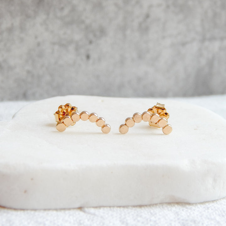 Dotted Arc Stud Earrings