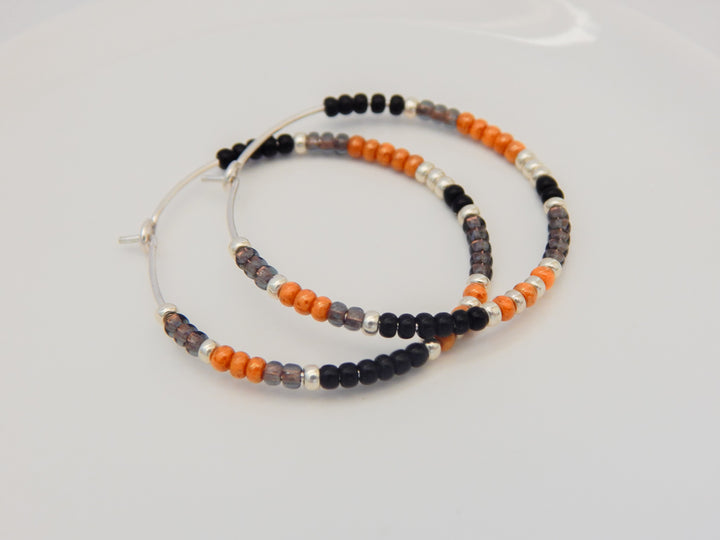 Halloween Edition - Beaded Hoop Earrings