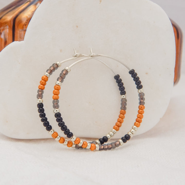 Halloween Edition - Beaded Hoop Earrings