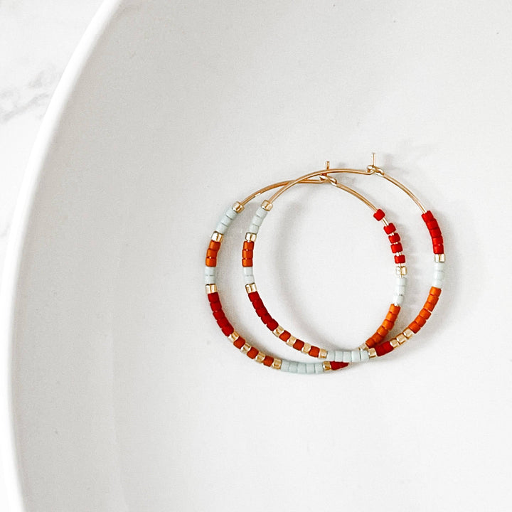 Summer Edition - Beaded Hoop Earrings