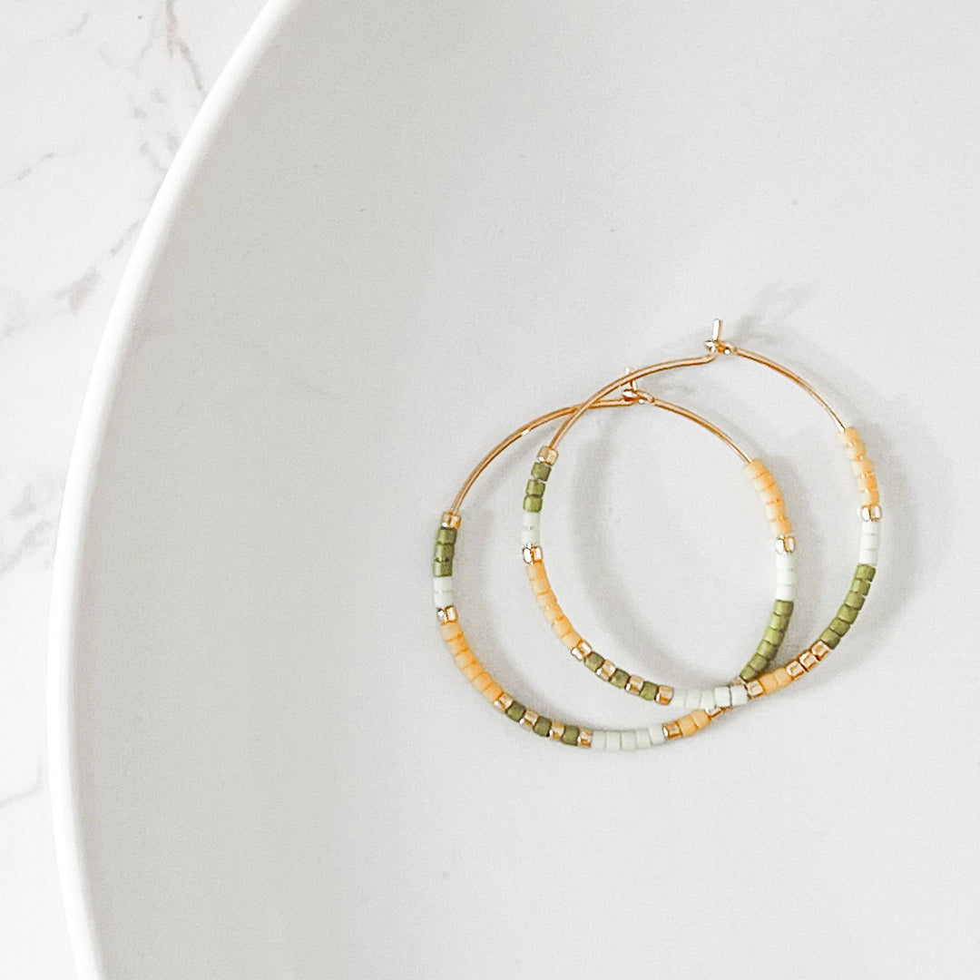 Summer Edition - Beaded Hoop Earrings