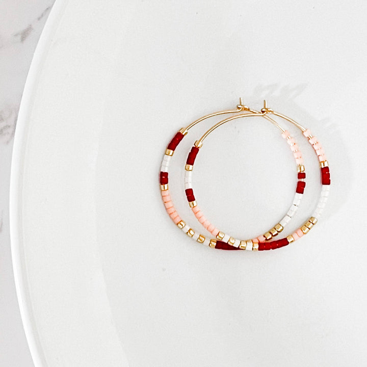 Summer Edition - Beaded Hoop Earrings